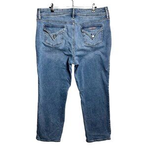 Hudson Los Angeles Flap Pocket Straight Leg Jeans Size 16 Tall | Union Jack Back